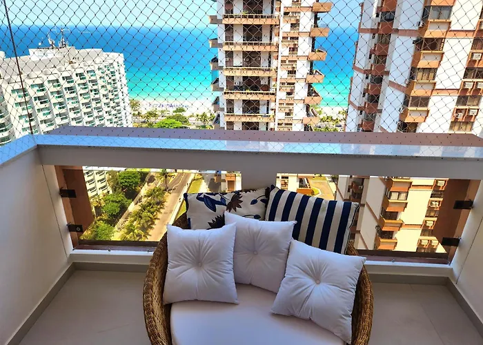 Apartamento Vista Mar Barramares Flat Praia Barra Da Tijuca - Novo